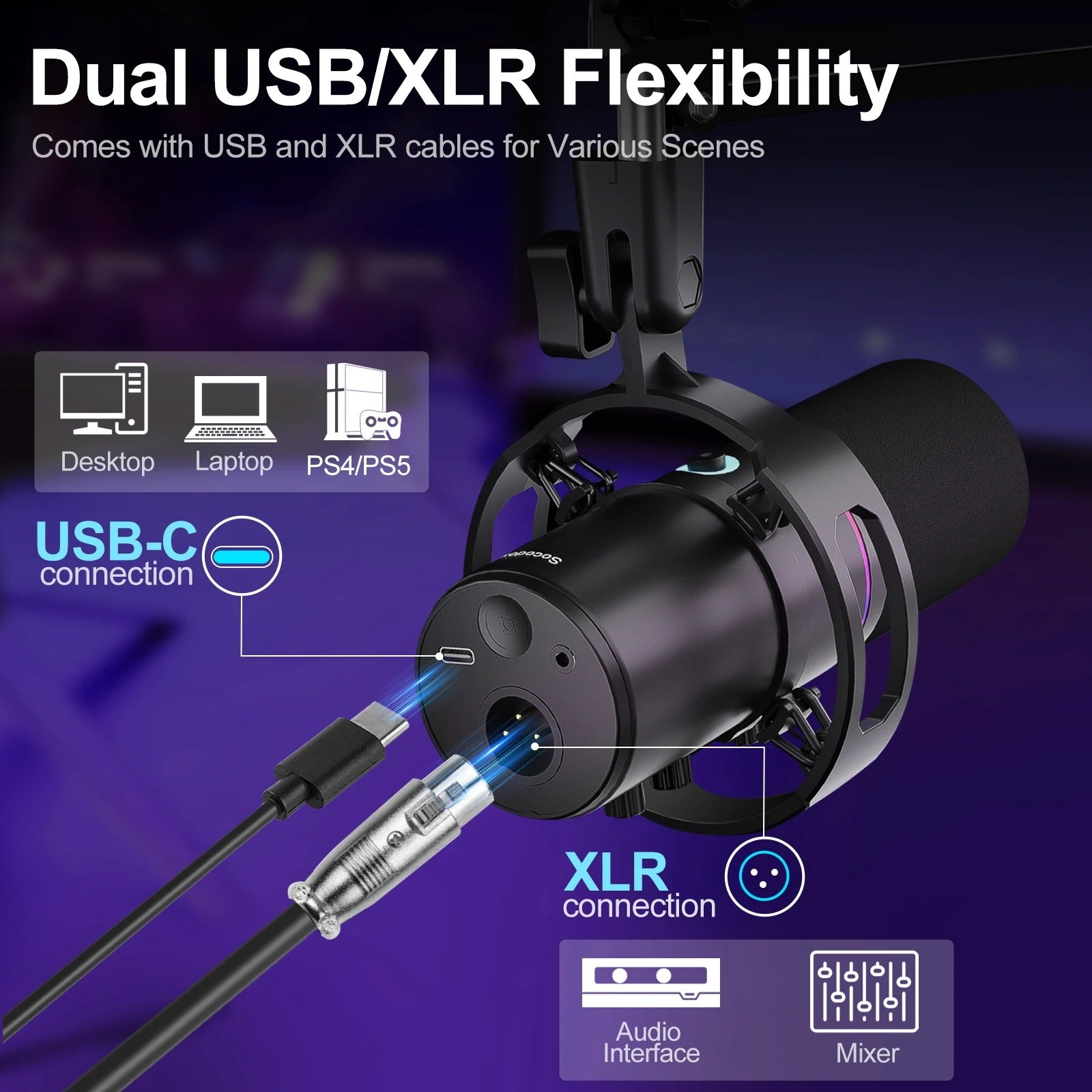 XLR/USB Dynamic Microphone Kit